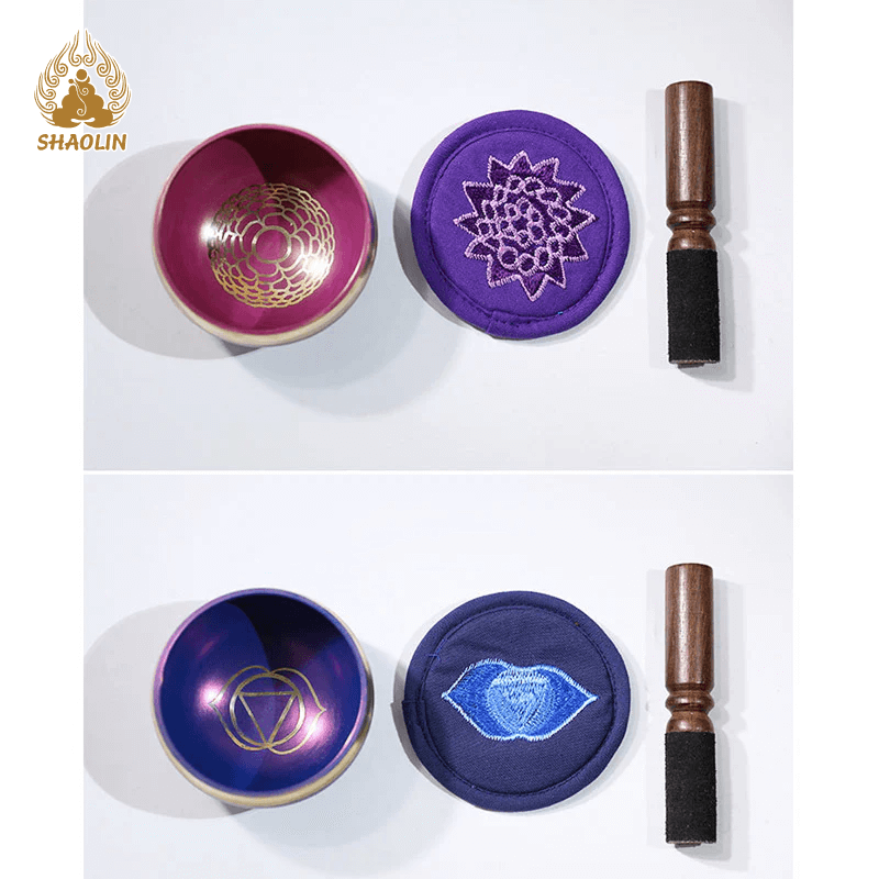 Shaolin Sound Bowl Handcrafted for Chakra Healing and Mindfulness Meditation Singing Bowl Set12