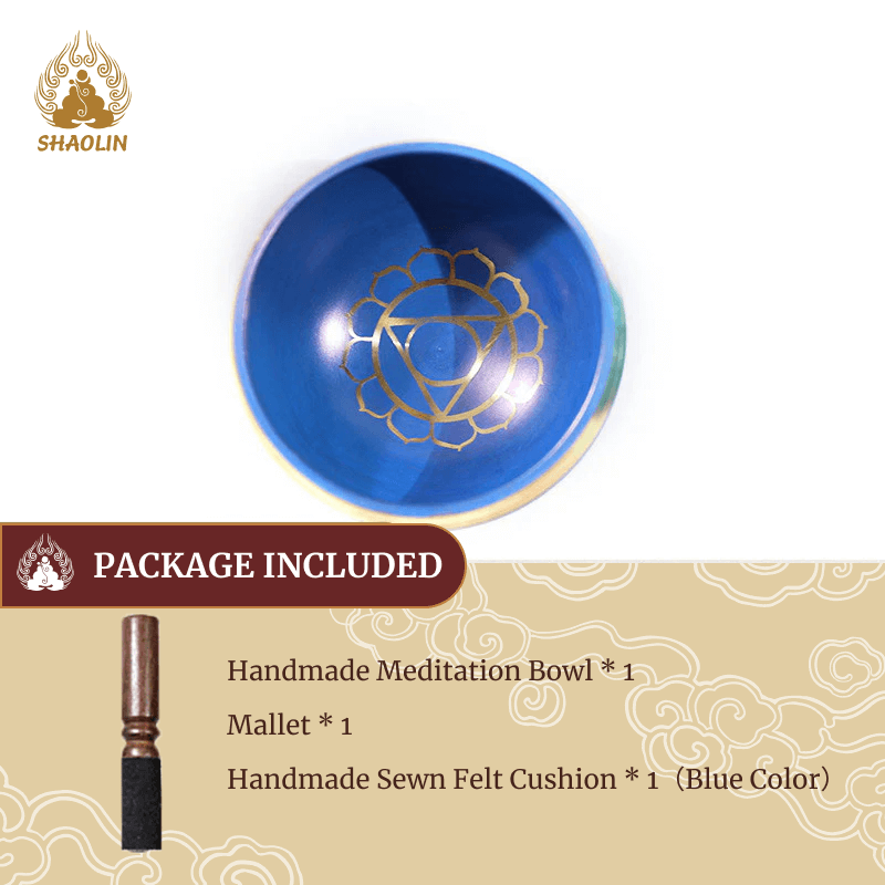 Shaolin Sound Bowl Handcrafted for Chakra Healing and Mindfulness Meditation Singing Bowl Set