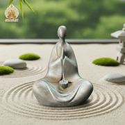 Zazen Buddha Statue with Incense Holder