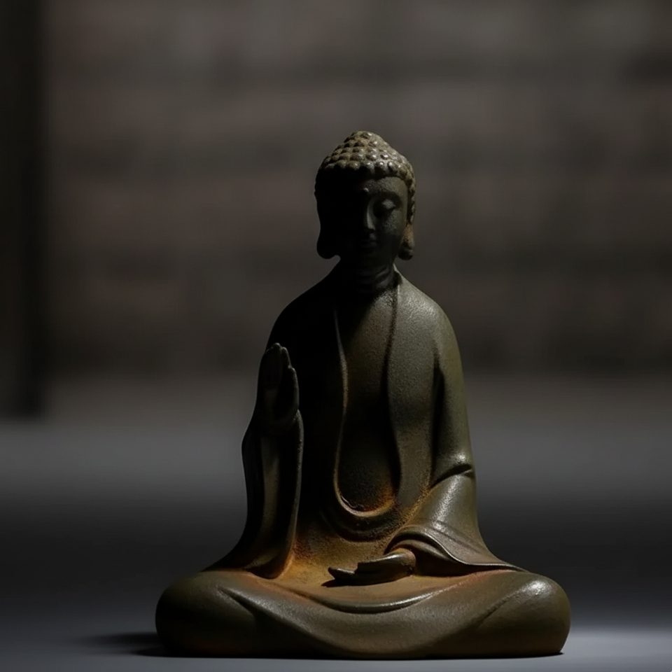 The Shaolin Guardian: Solid Buddha Statue for Fearless Peace