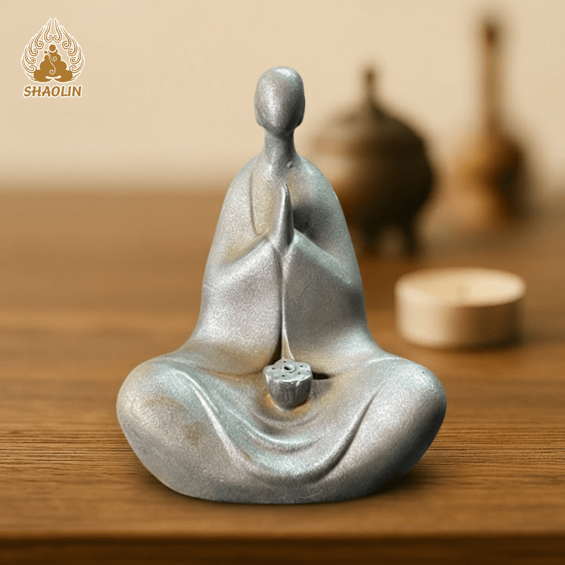 Zazen Buddha Statue with Incense Holder