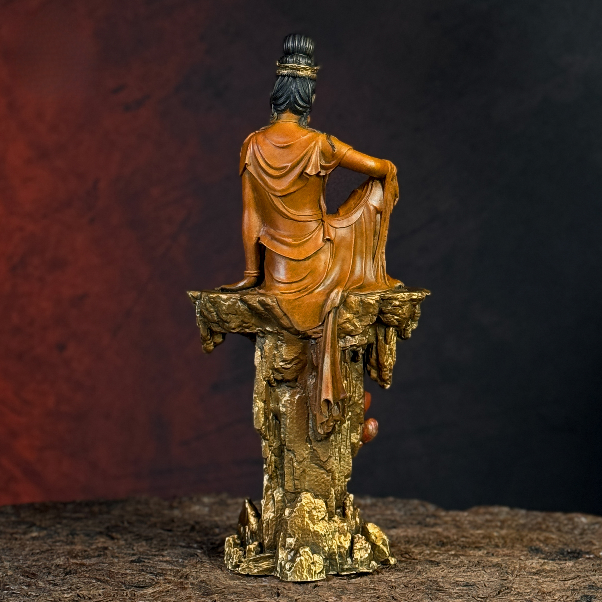 The "Royal Ease" Bronze Sculpture | Handcrafted Solid Copper Art for Mindful Living