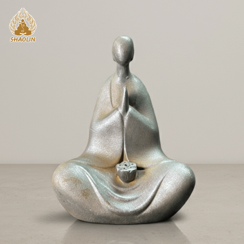 Zazen Buddha Statue with Incense Holder