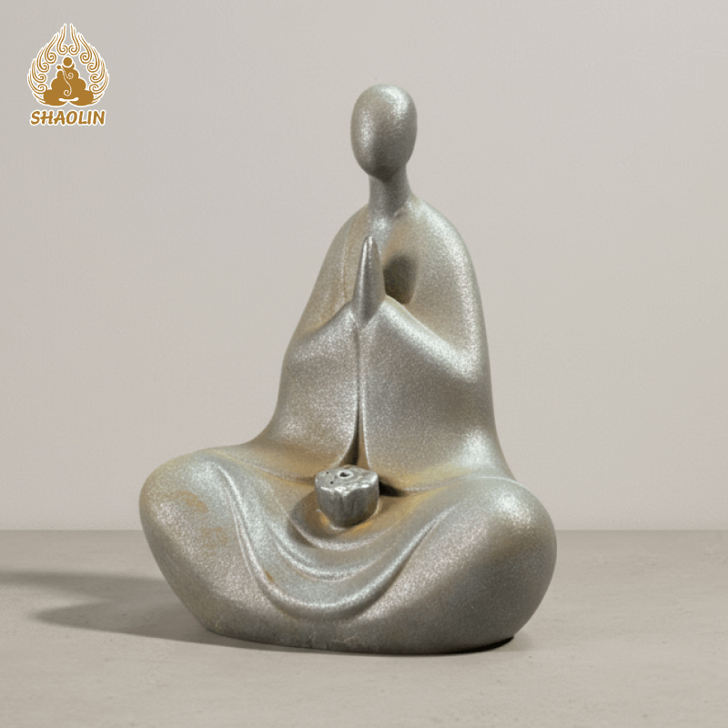 Zazen Buddha Statue with Incense Holder