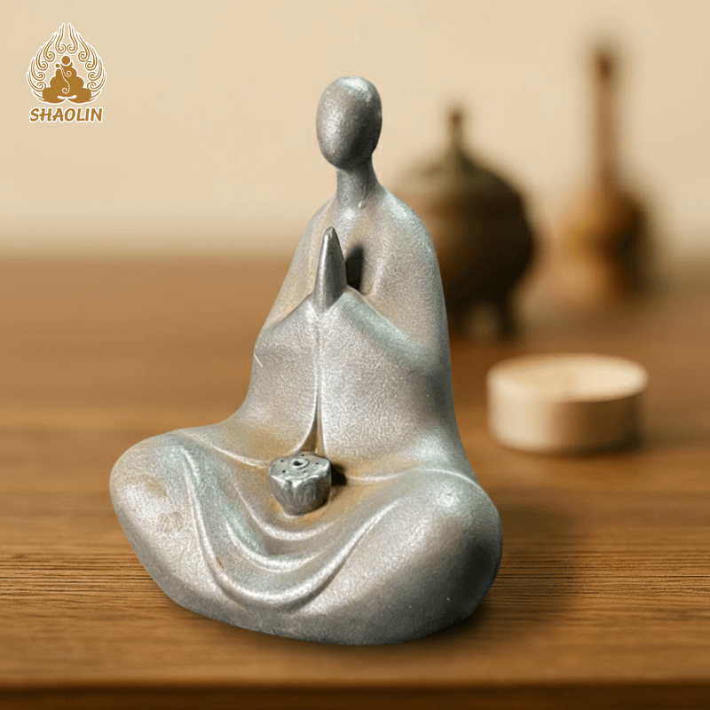 Zazen Buddha Statue with Incense Holder