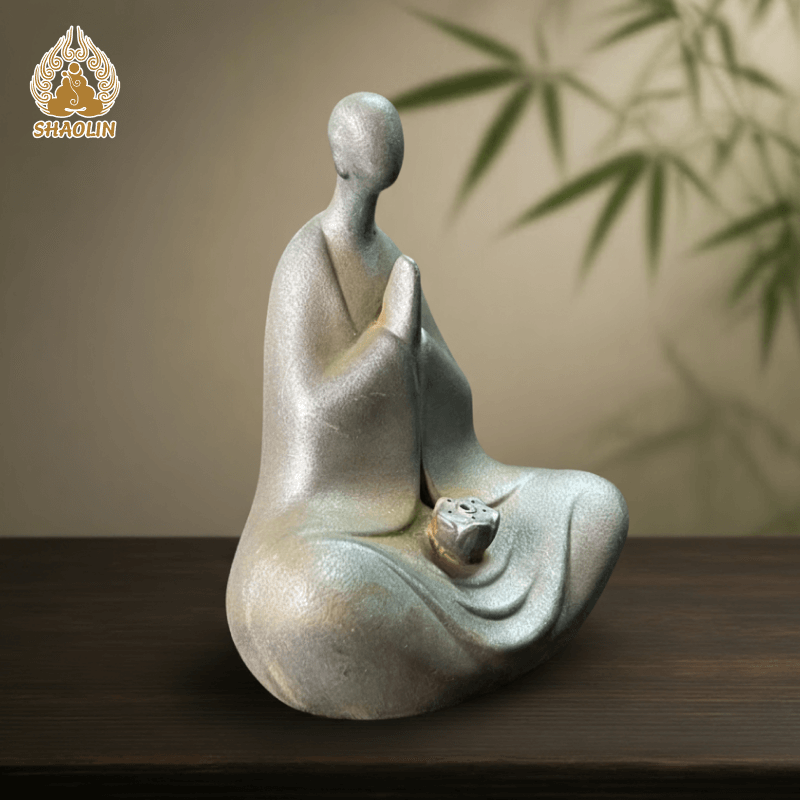 Zazen Buddha Statue with Incense Holder