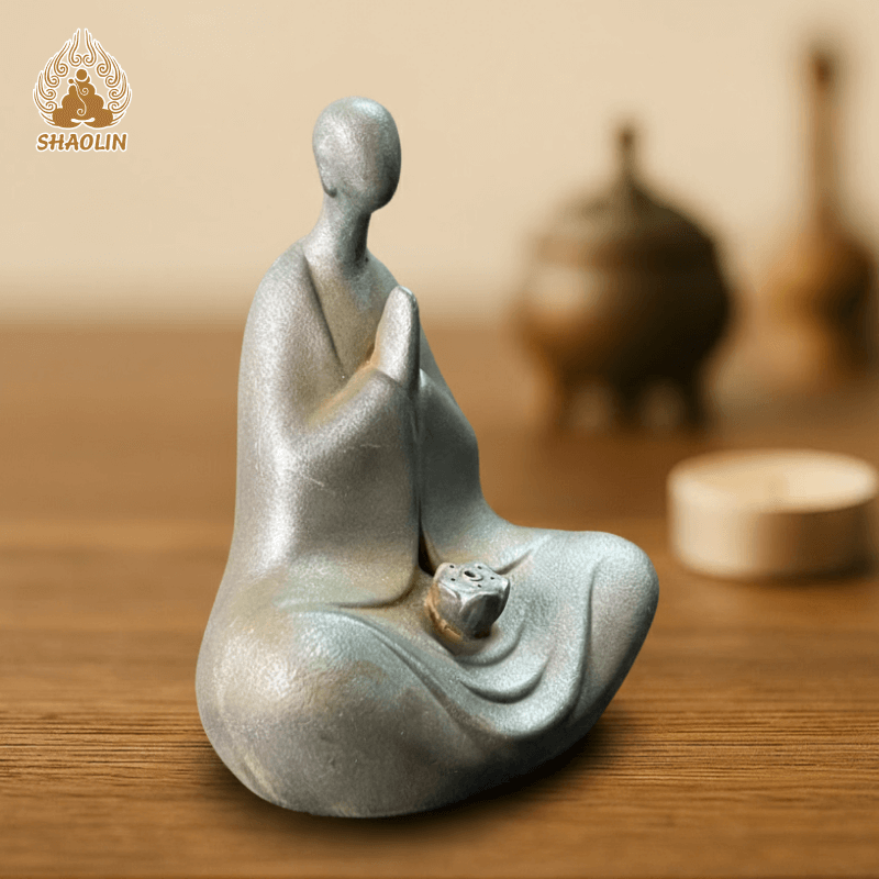 Zazen Buddha Statue with Incense Holder