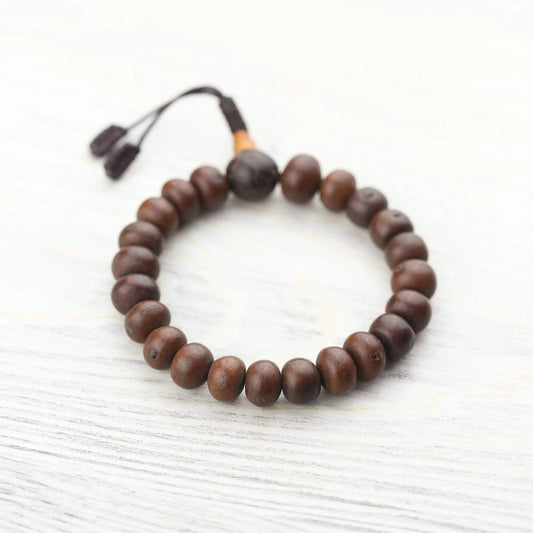 Shaolin Dark Bodhi Seed Wrist Mala Bracelet