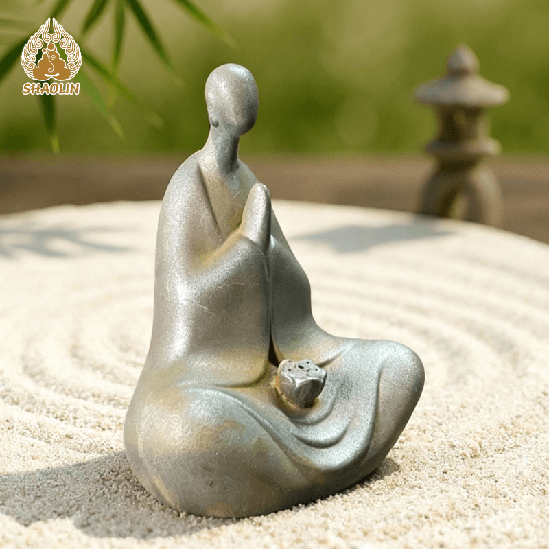 Zazen Buddha Statue with Incense Holder
