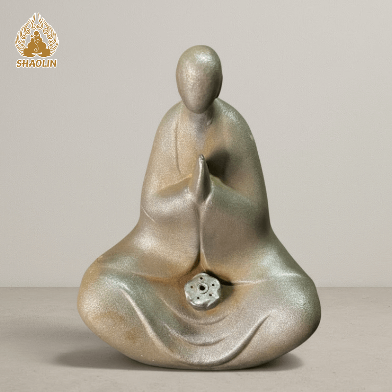 Zazen Buddha Statue with Incense Holder