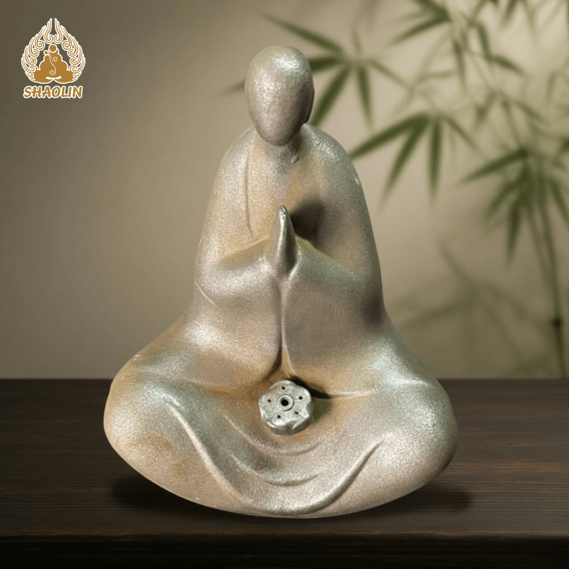 Zazen Buddha Statue with Incense Holder