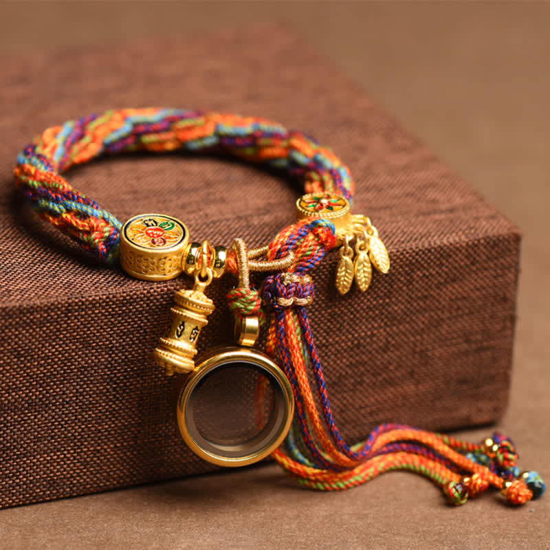 ShaoLin Om Mani Padme Hum Dreamcatcher Luck Colorful Reincarnation Knot String Bracelet - ShaolinMart