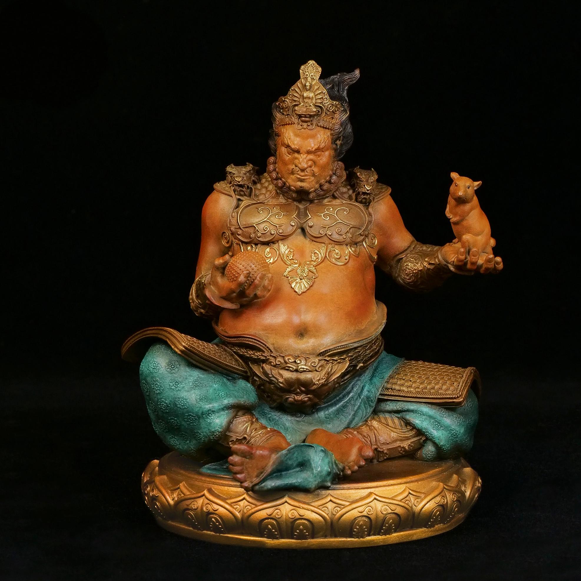The Wealth Guardian – Handcrafted Brass Huang Caishen Sculpture for Abundance