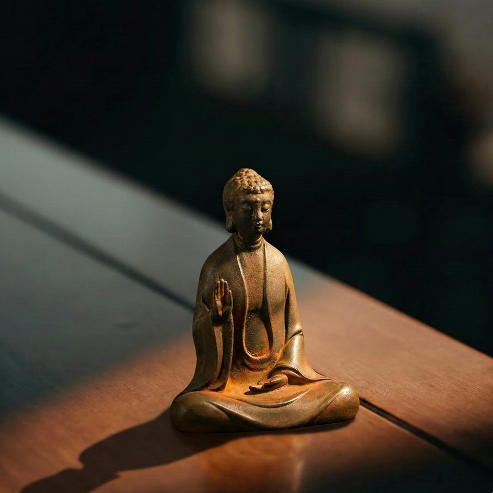 The Shaolin Guardian: Solid Buddha Statue for Fearless Peace