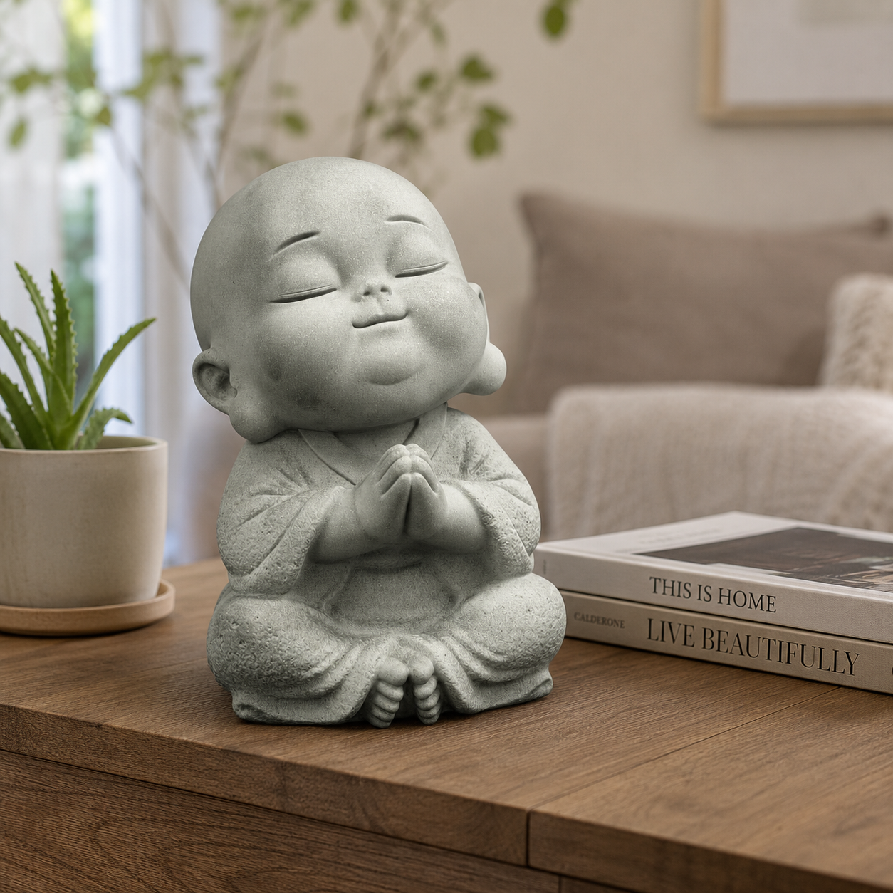 Big Head, Bigger Brain Little Monk Statue