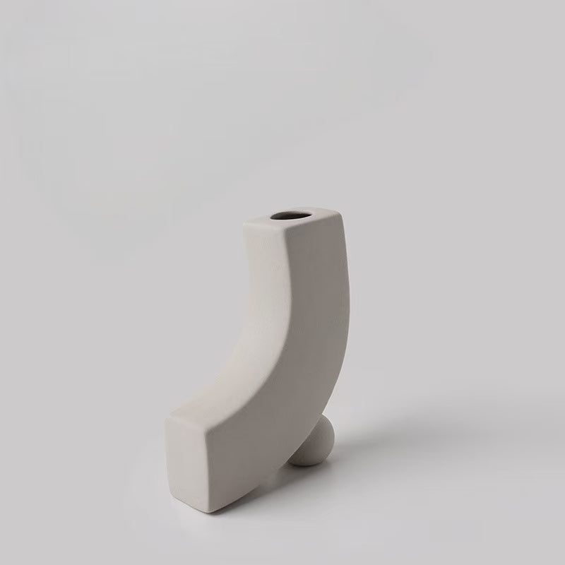 Minimalist ceramic vase for Buddhist altar decor, modern mindfulness home accessory