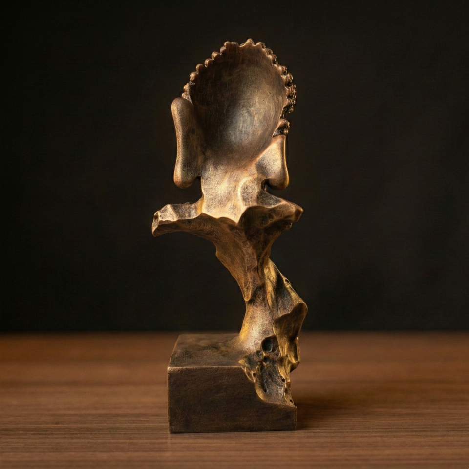 Shaolin Quiet Sakyamuni Statue – Minimalist Zen Design in Qing Sandstone