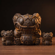 Guardian Wealth Beast Desk Figurine – Hand-Painted Good Luck Statue for Home Office, Bookshelf & Study Decor - ShaolinMart