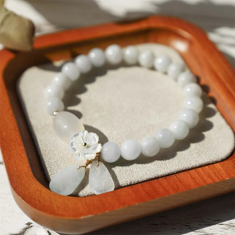 ShaoLin Natural White Jade Luck Bracelet - ShaolinMart