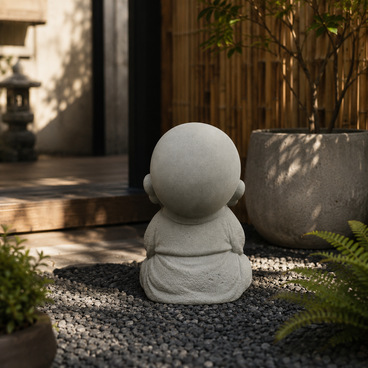 Big Head, Bigger Brain Little Monk Statue