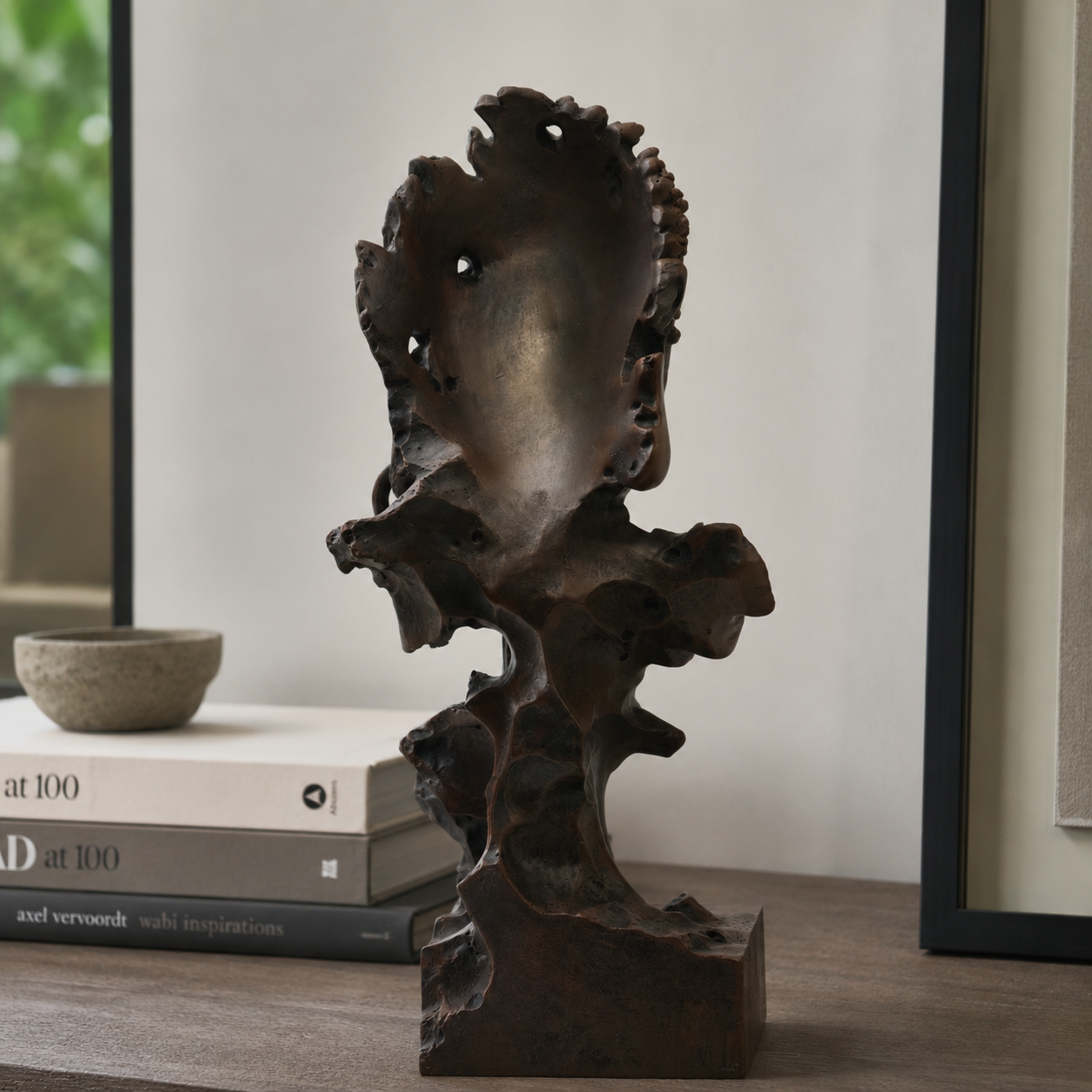 Harmony in Chaos: The Tan-Brown “Peace & Strength” Sandstone Sculpture