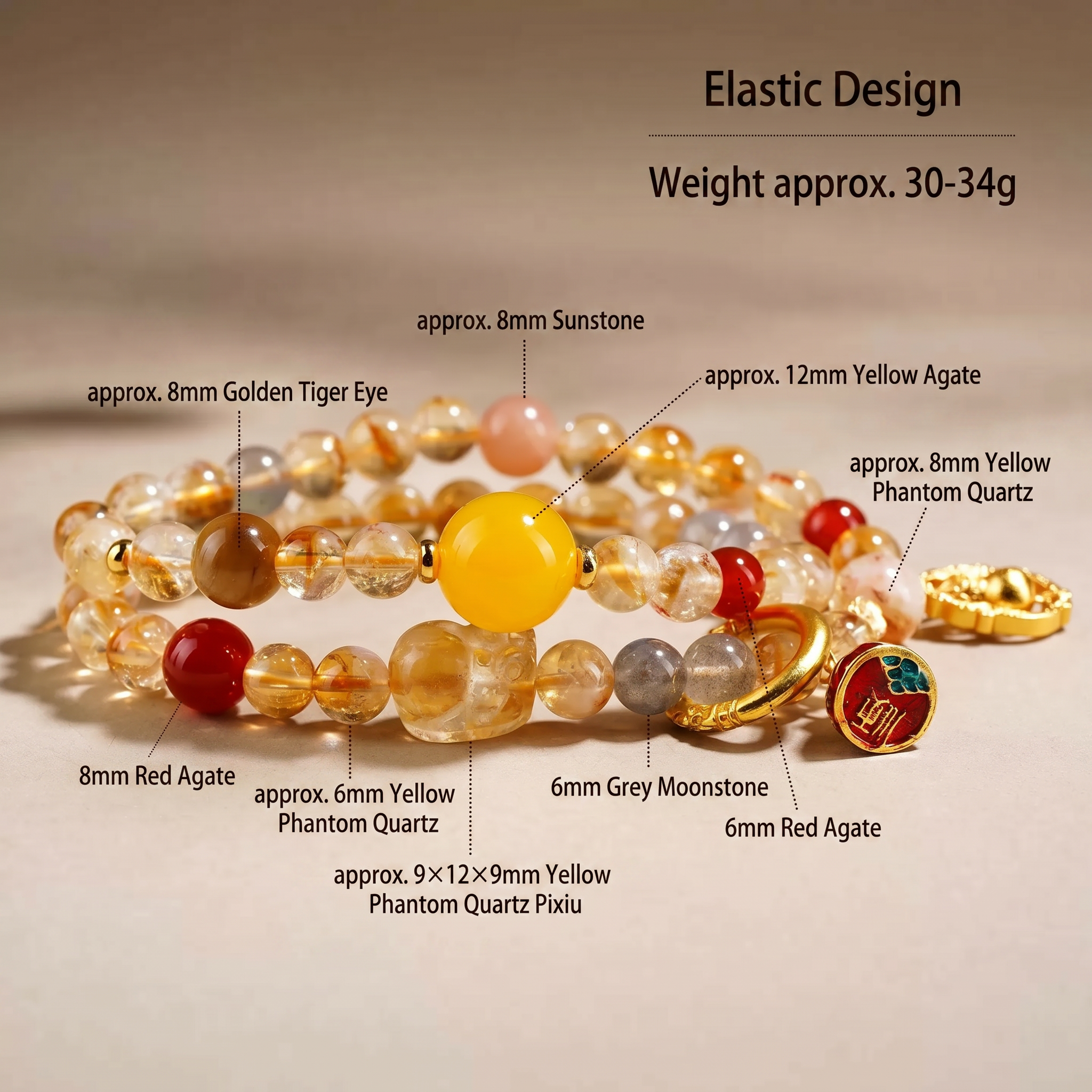 Genuine Natural Crystal Pixiu Guardian Bracelet | Certified Authentic | Shaolin-Infused Prosperity & Protection