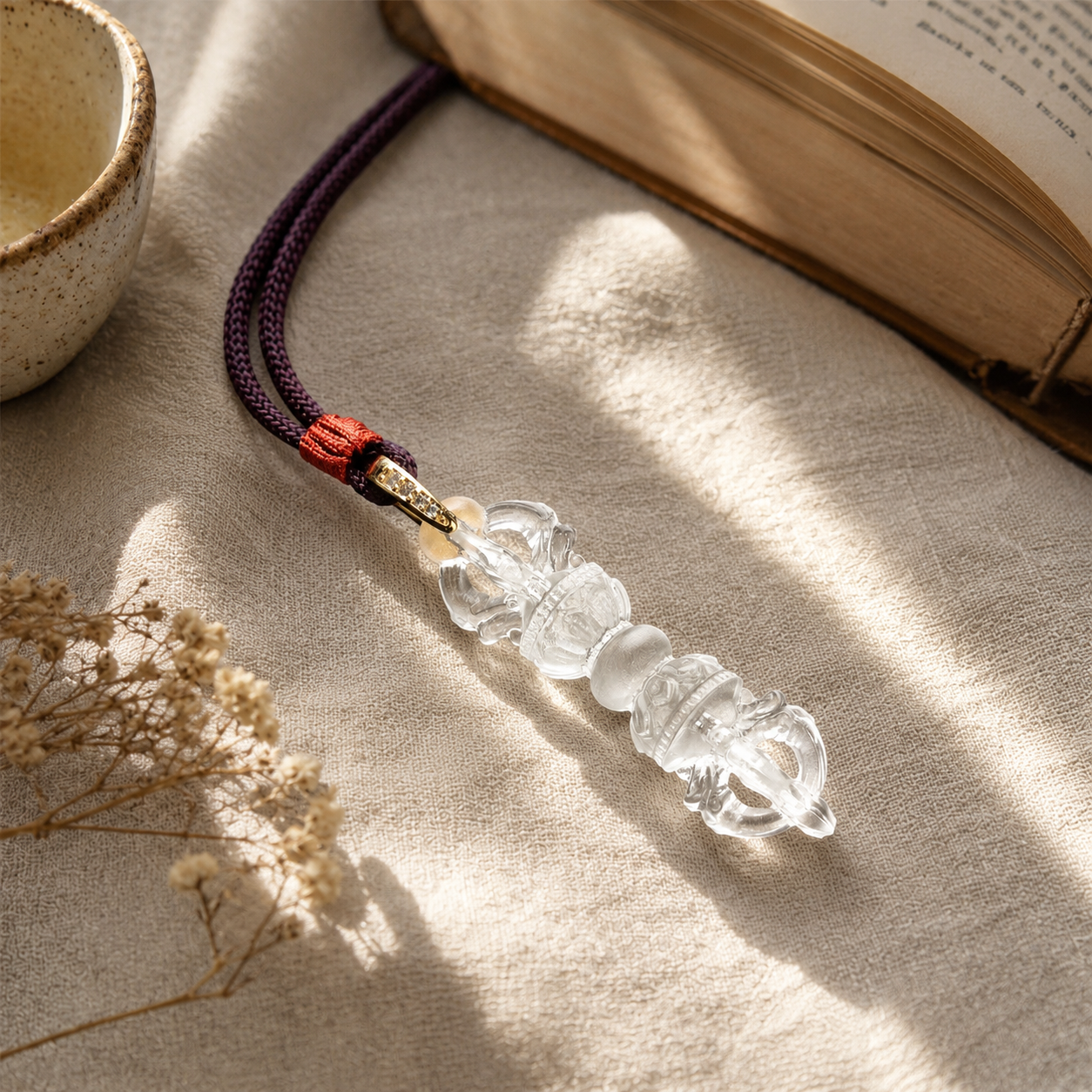 Handcrafted Vajra Shield Pendant Necklace – Protection, Clarity & Inner Strength