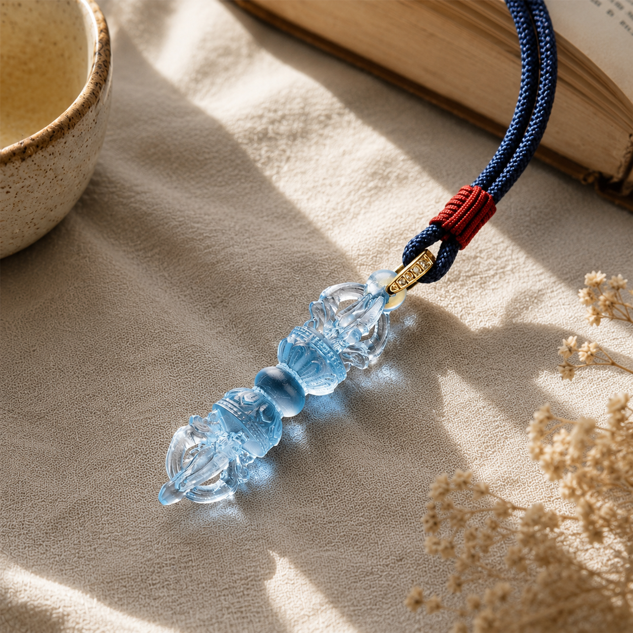 Handcrafted Vajra Shield Pendant Necklace – Protection, Clarity & Inner Strength
