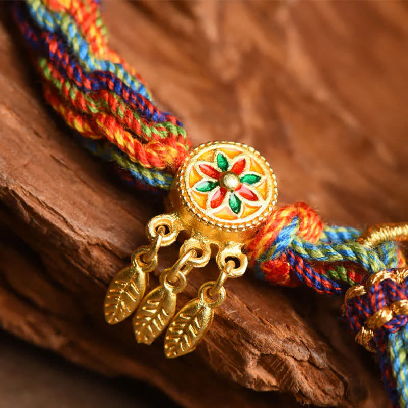 ShaoLin Om Mani Padme Hum Dreamcatcher Luck Colorful Reincarnation Knot String Bracelet - ShaolinMart