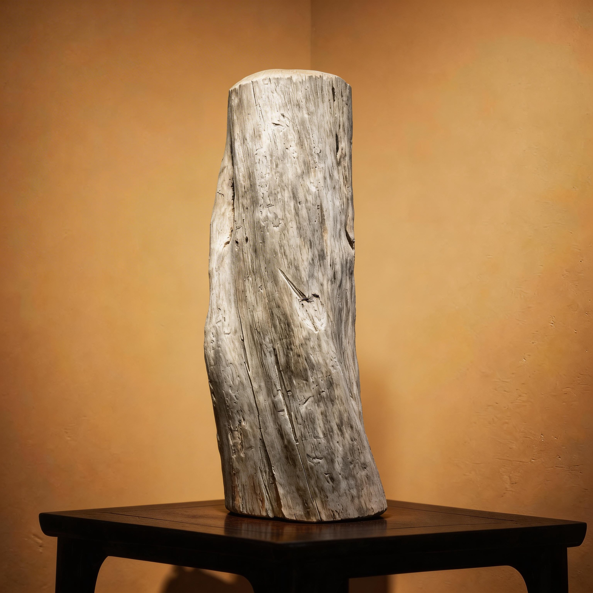 37.8" Masterpiece Hand-Carved Solid Thuja Wood "Lotus Guanyin" Sculpture