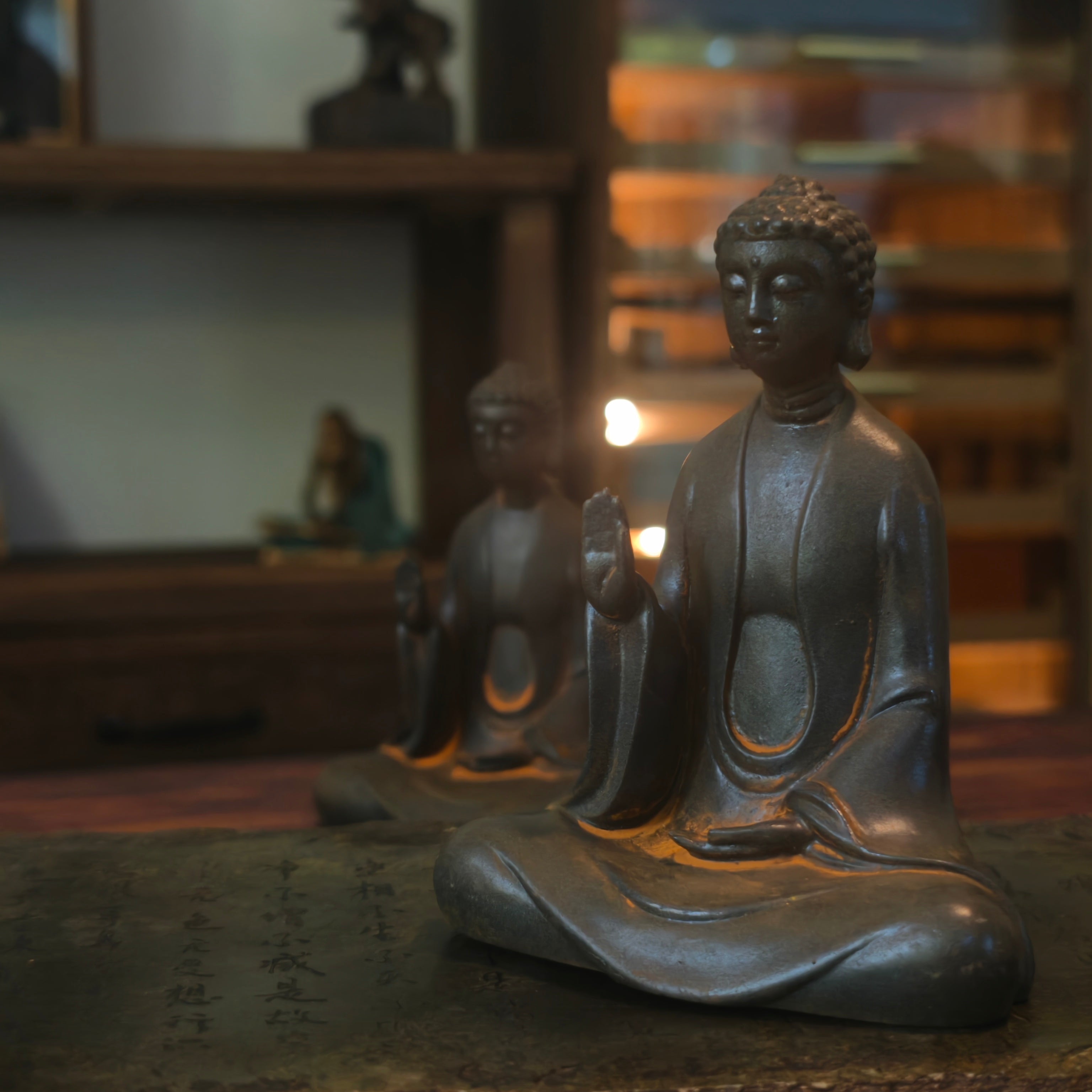 Abhaya Mudra Buddha Figurine – Peaceful Decor for Calm & Courage