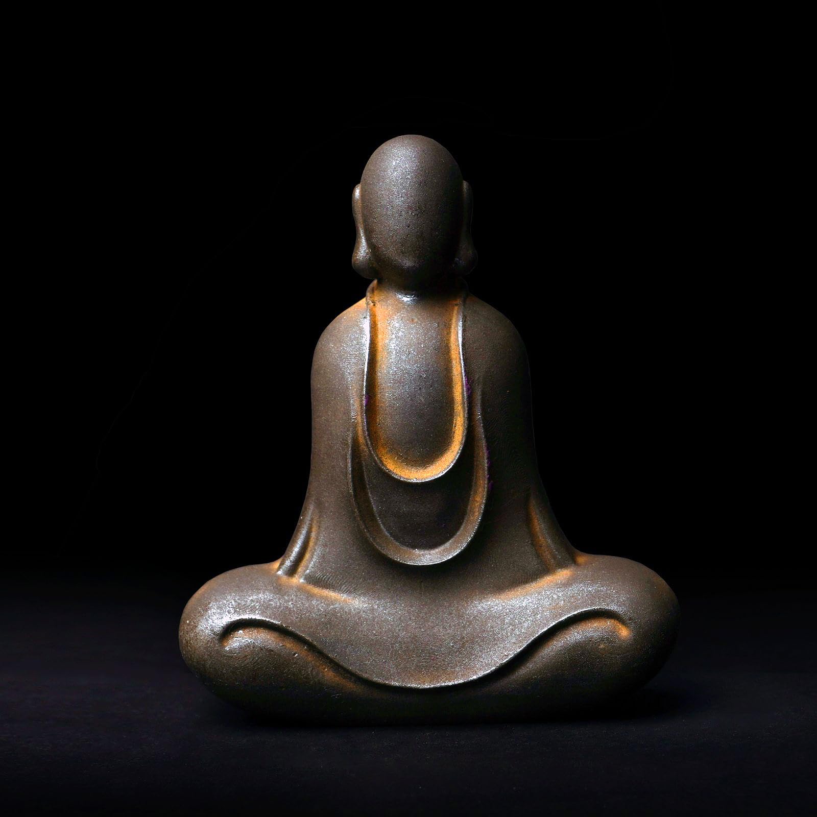 The Shaolin Minimalist Buddha: Vintage Copper Statue for Zen & Meditation Spaces