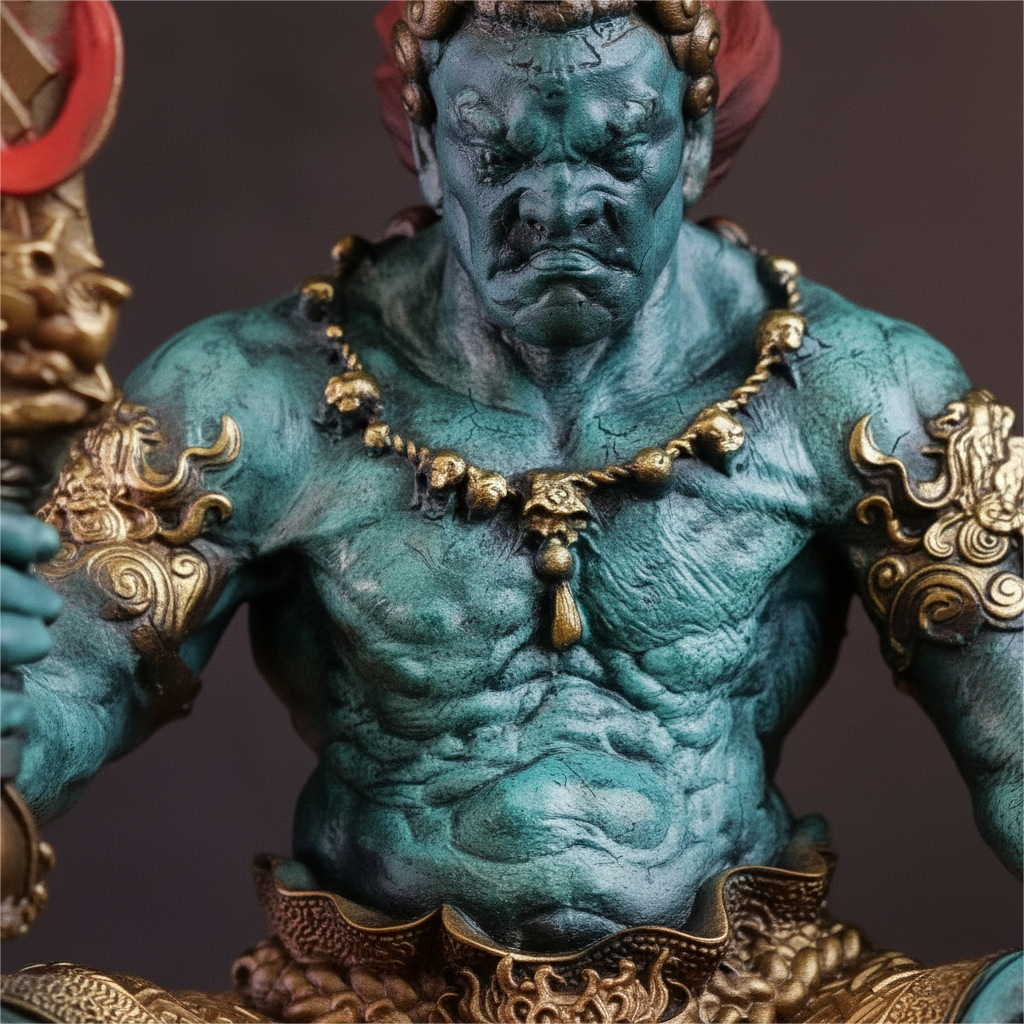 The Immovable Guardian – Handcrafted Brass Acalanatha Sculpture for Resilience