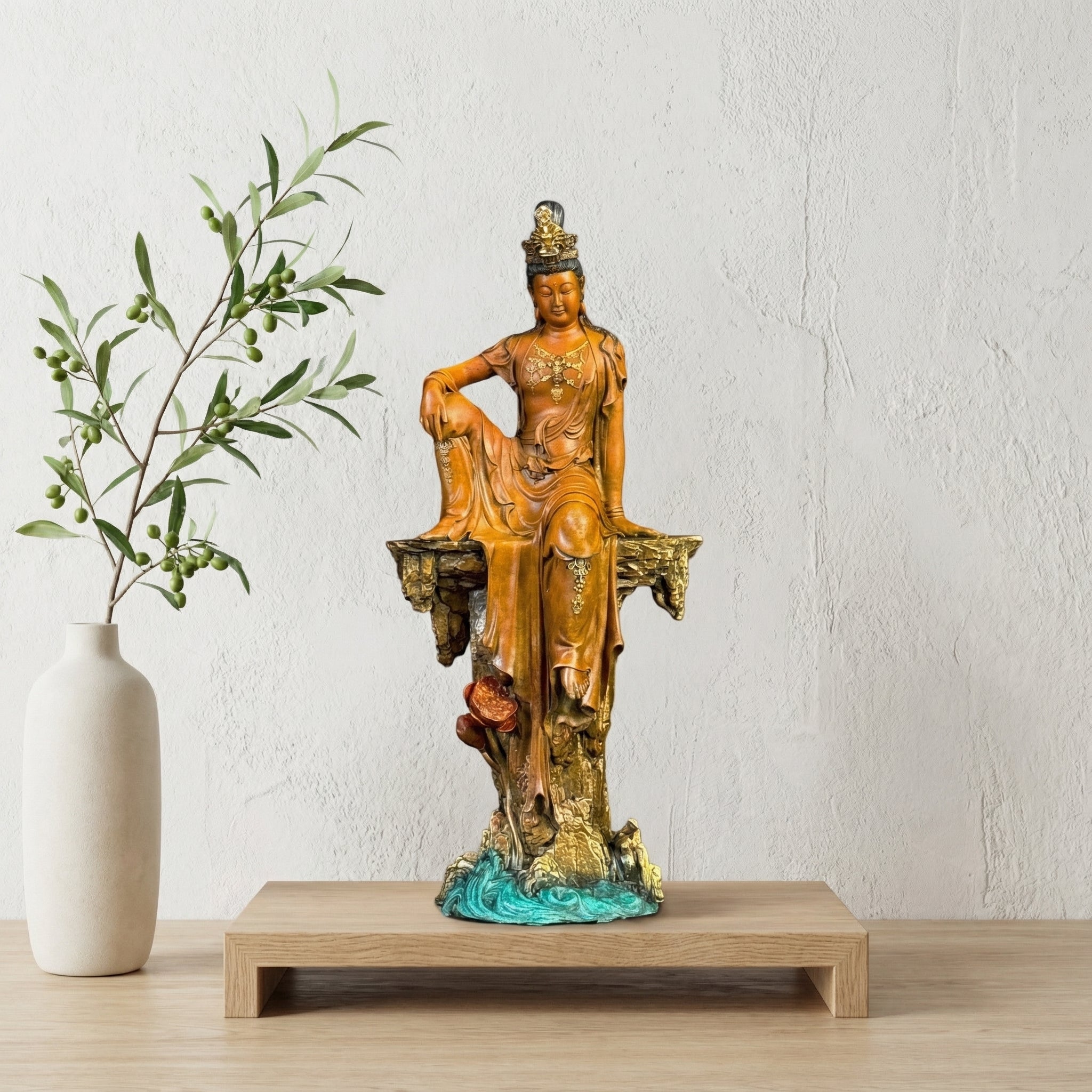 The "Royal Ease" Bronze Sculpture | Handcrafted Solid Copper Art for Mindful Living