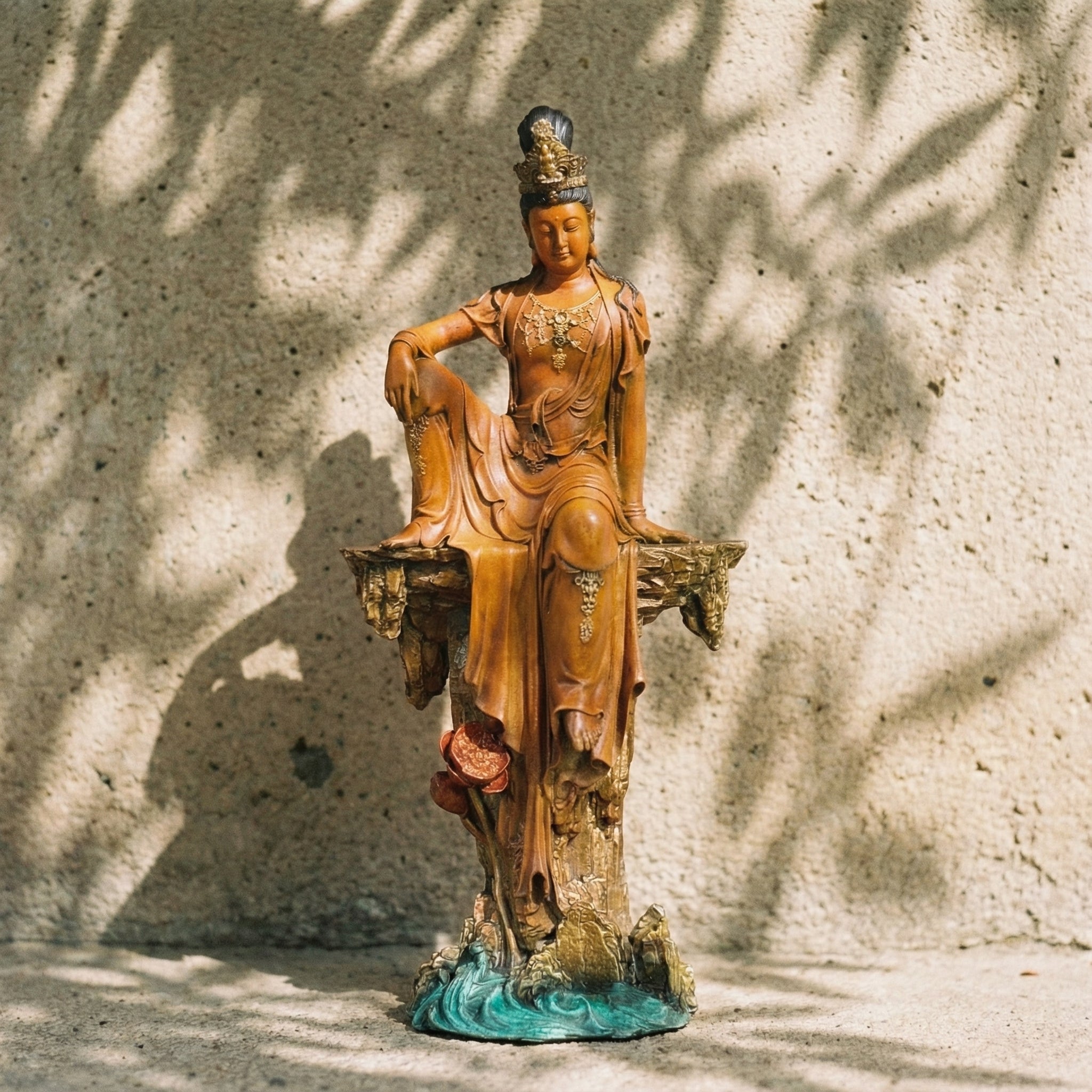 The "Royal Ease" Bronze Sculpture | Handcrafted Solid Copper Art for Mindful Living