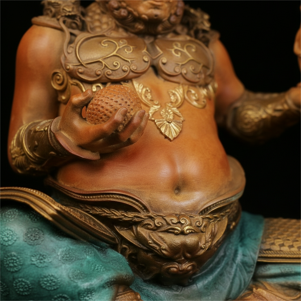The Wealth Guardian – Handcrafted Brass Huang Caishen Sculpture for Abundance