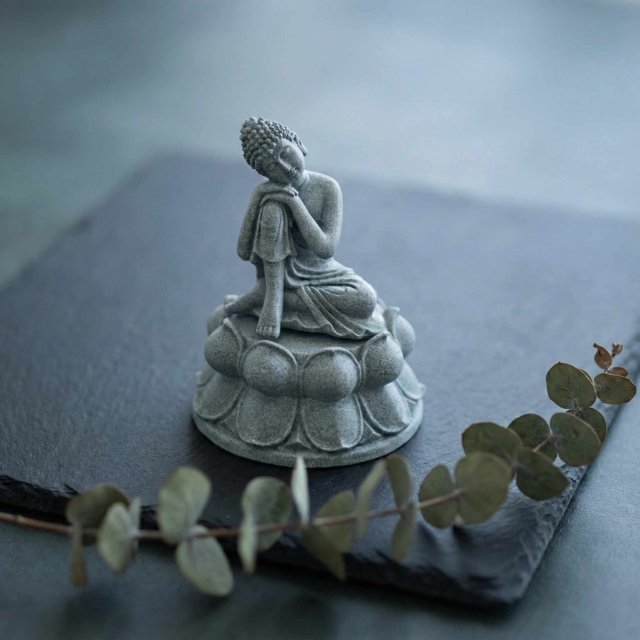 Shaolin Meditation Buddha Statue – Sandstone Zen Figurine