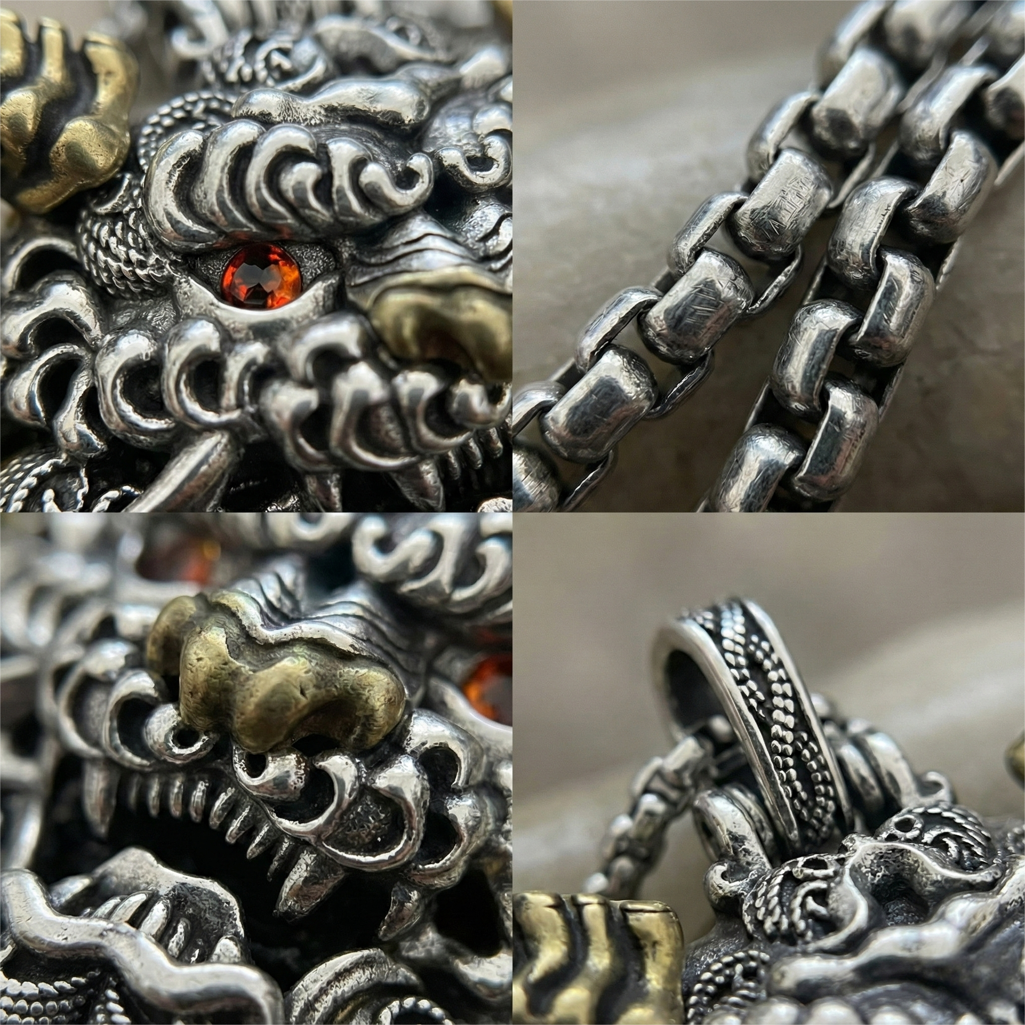 Shaolin-Inspired Taotie Mythical Beast Openable Pendant Necklace | Retro Chinese Guardian Amulet