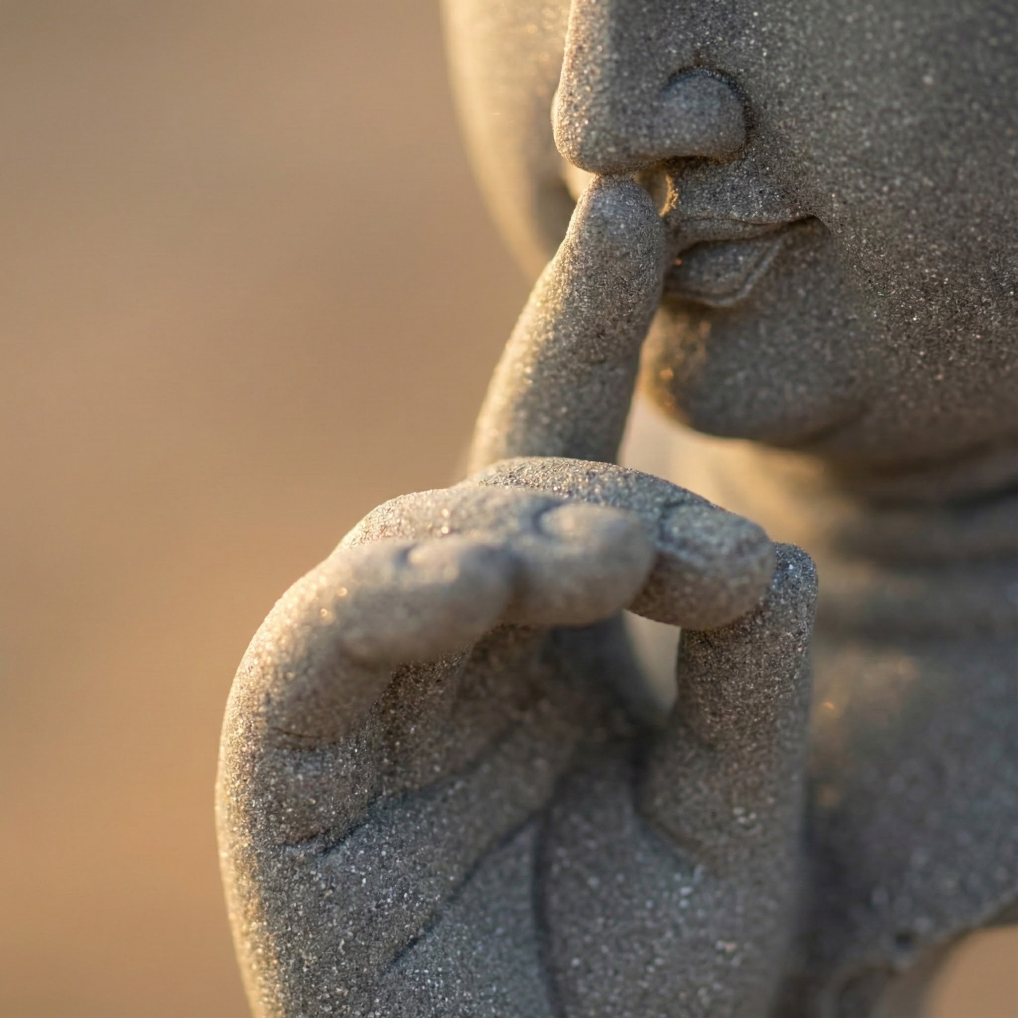 The "Tranquil Silence" Statue – Solid Sandstone Decor for Home & Garden