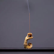 Shaolin Masterwork Series: Rare Boxwood Carving - "The Hand of Serenity" Incense Holder