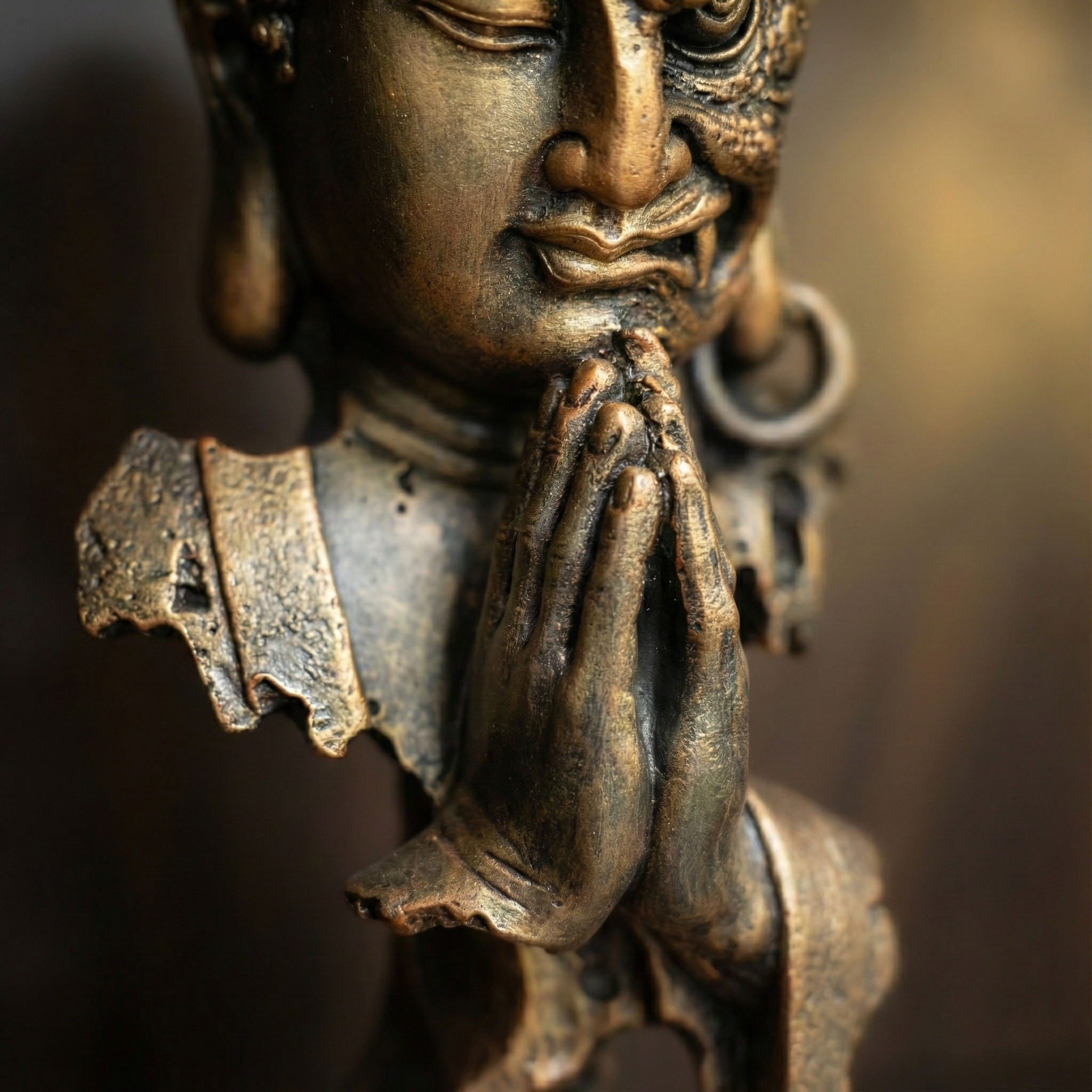 Harmony in Chaos: The "Peace & Strength" Sandstone Sculpture