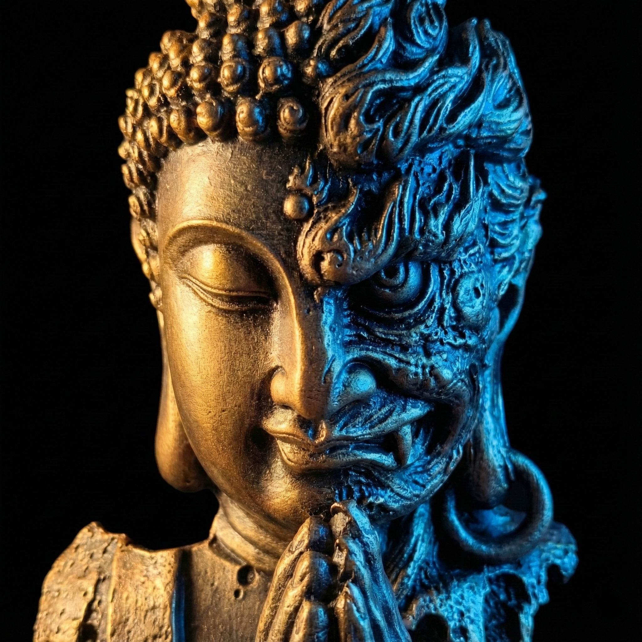 Harmony in Chaos: The "Peace & Strength" Sandstone Sculpture（Natural）