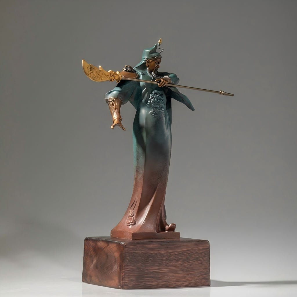 Guan Yu "Wisdom & Valor" Brass Statue – Warrior God & Prosperity Guardian Sculpture
