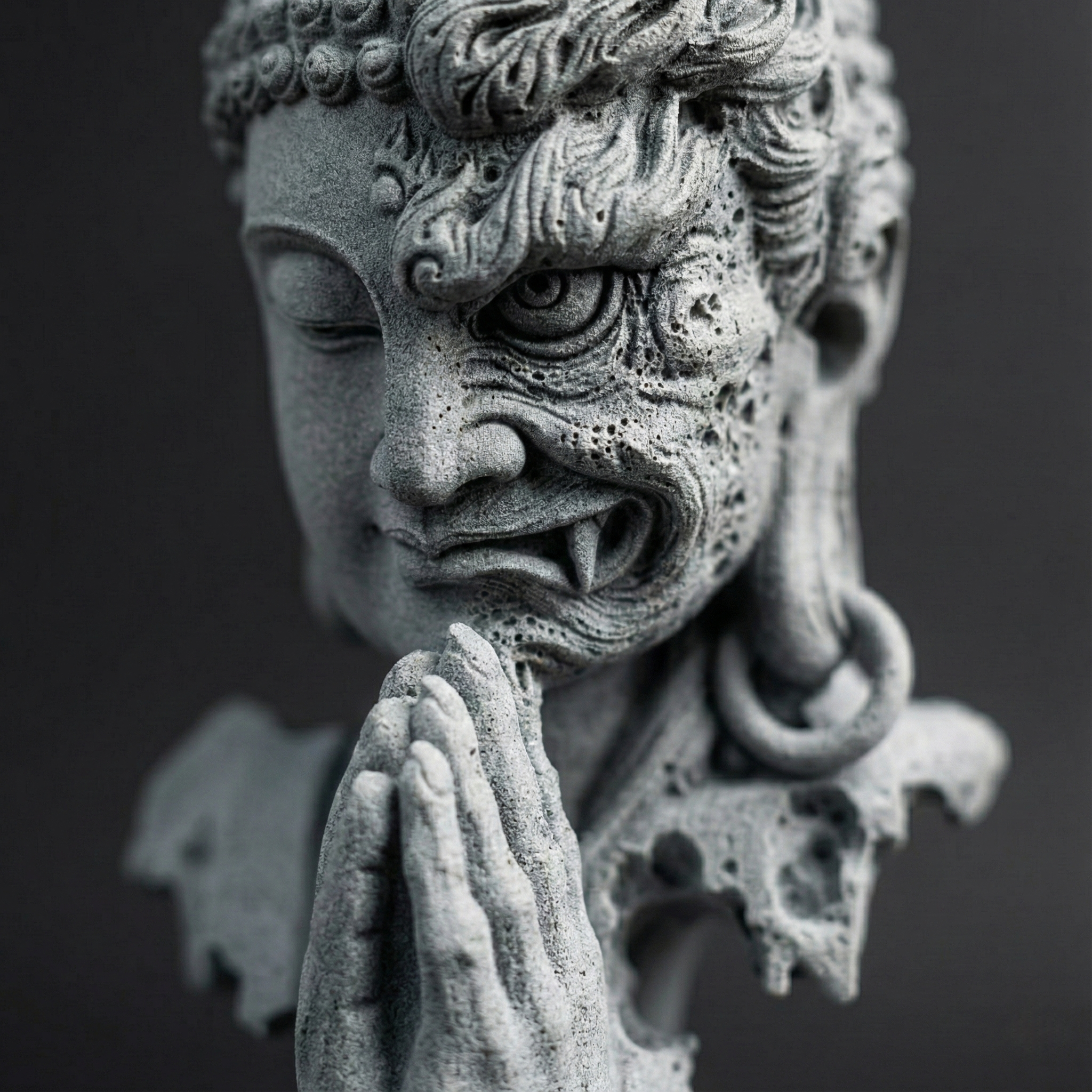 Harmony in Chaos: The "Peace & Strength" Sandstone Sculpture（Natural）