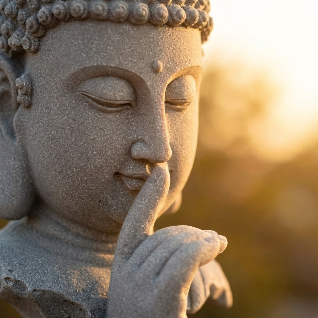 The "Tranquil Silence" Statue – Solid Sandstone Decor for Home & Garden