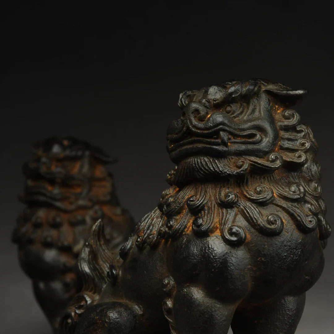 Handcrafted Shaolin Guardian Lions – Kung Fu Strength & Zen Harmony, Made from Authentic Temple Iron