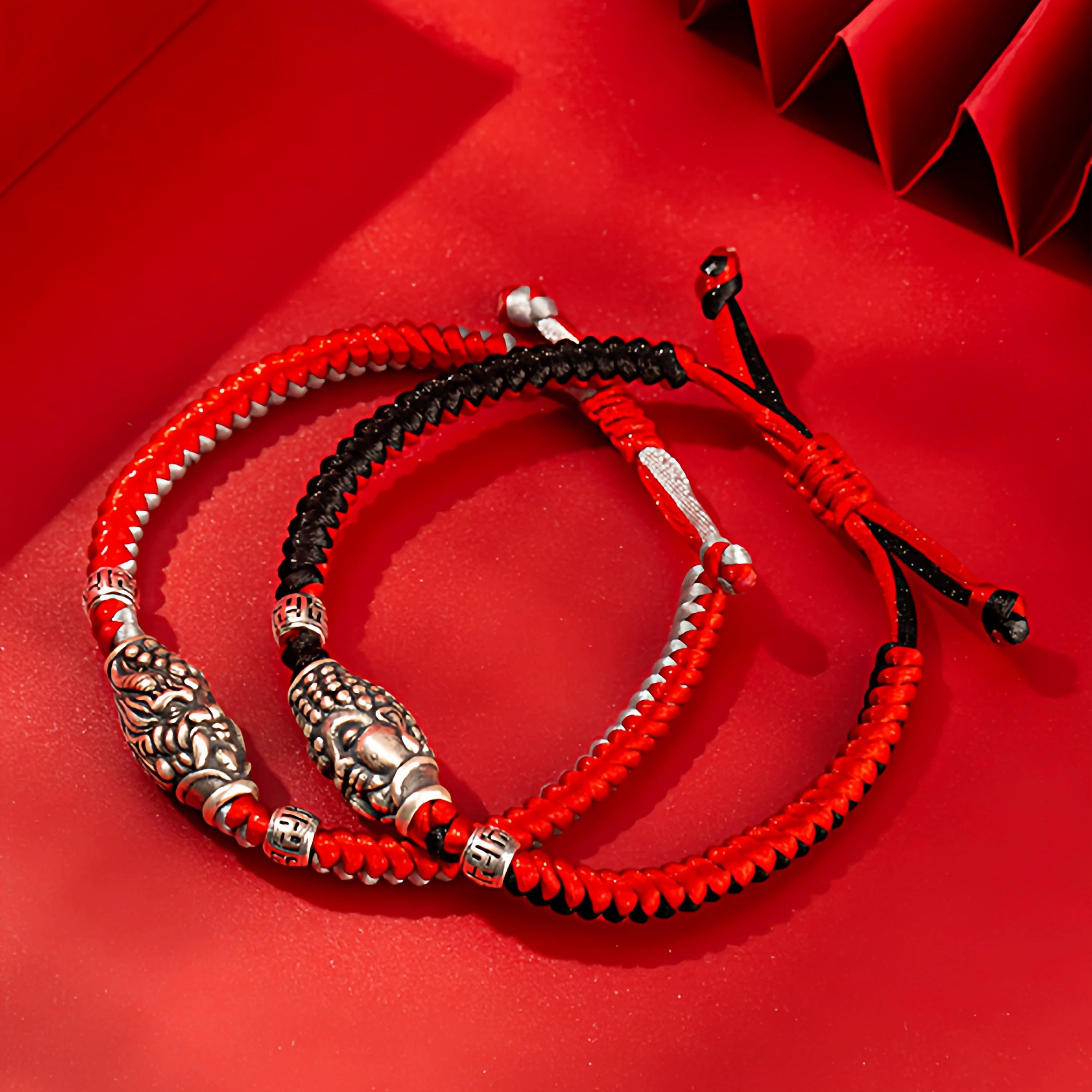 "Harmony in Chaos" S999 Fine Silver Duality Charm Bracelet