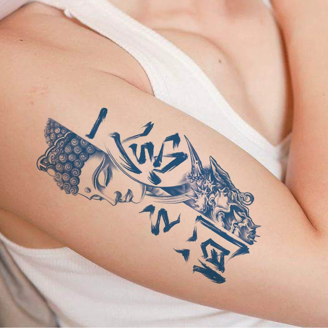 Harmony in Chaos – Buddha & Demon Semi-Permanent Tattoo - ShaolinMart
