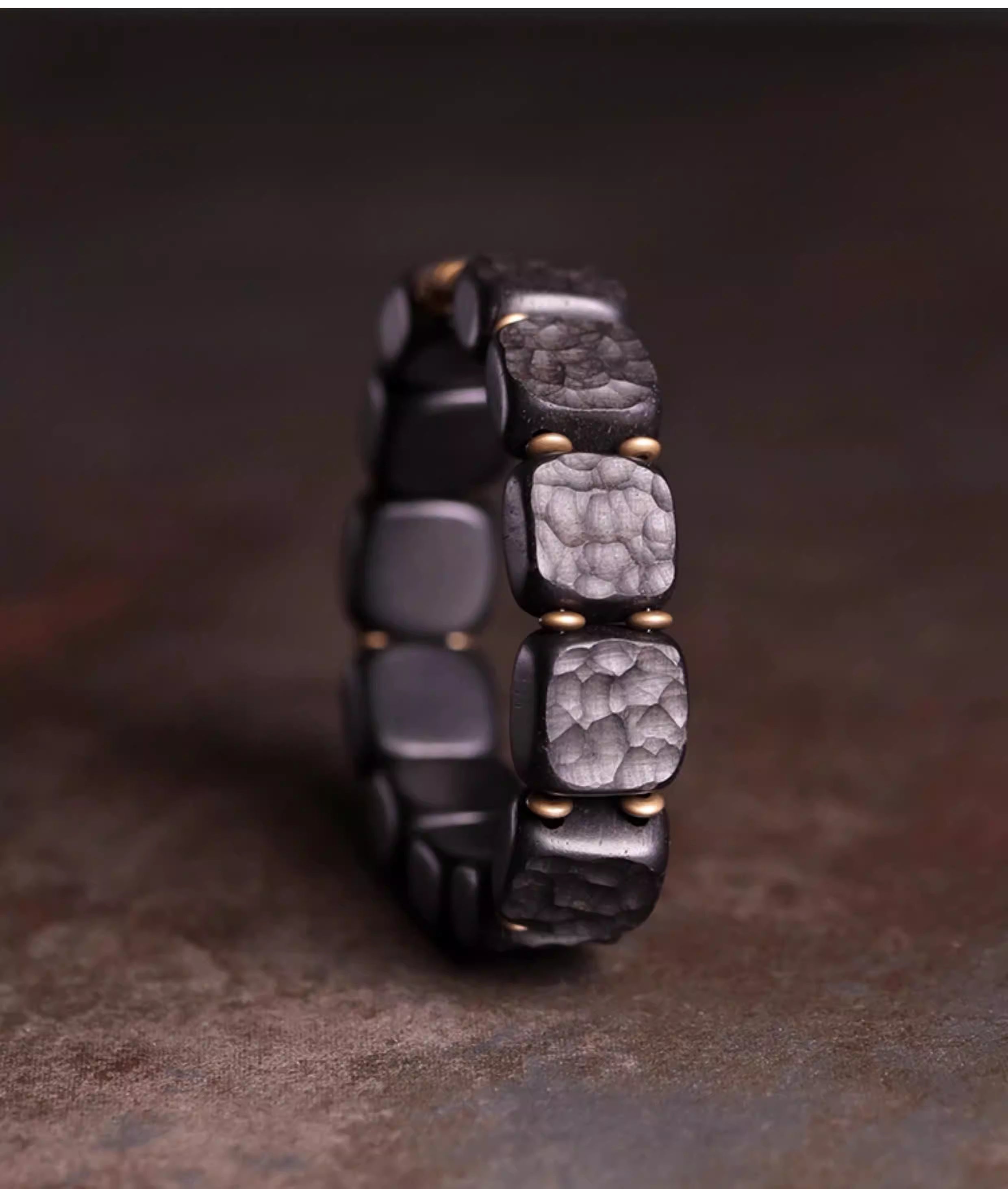 Shaolin Heritage: Artisan Handcrafted Ebony Wood Zen Bracelet