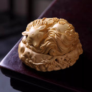 Shaolin Masterwork Series: Rare Boxwood Carving - "The Mystic Nine-Tailed Fox" (Incense Burner)